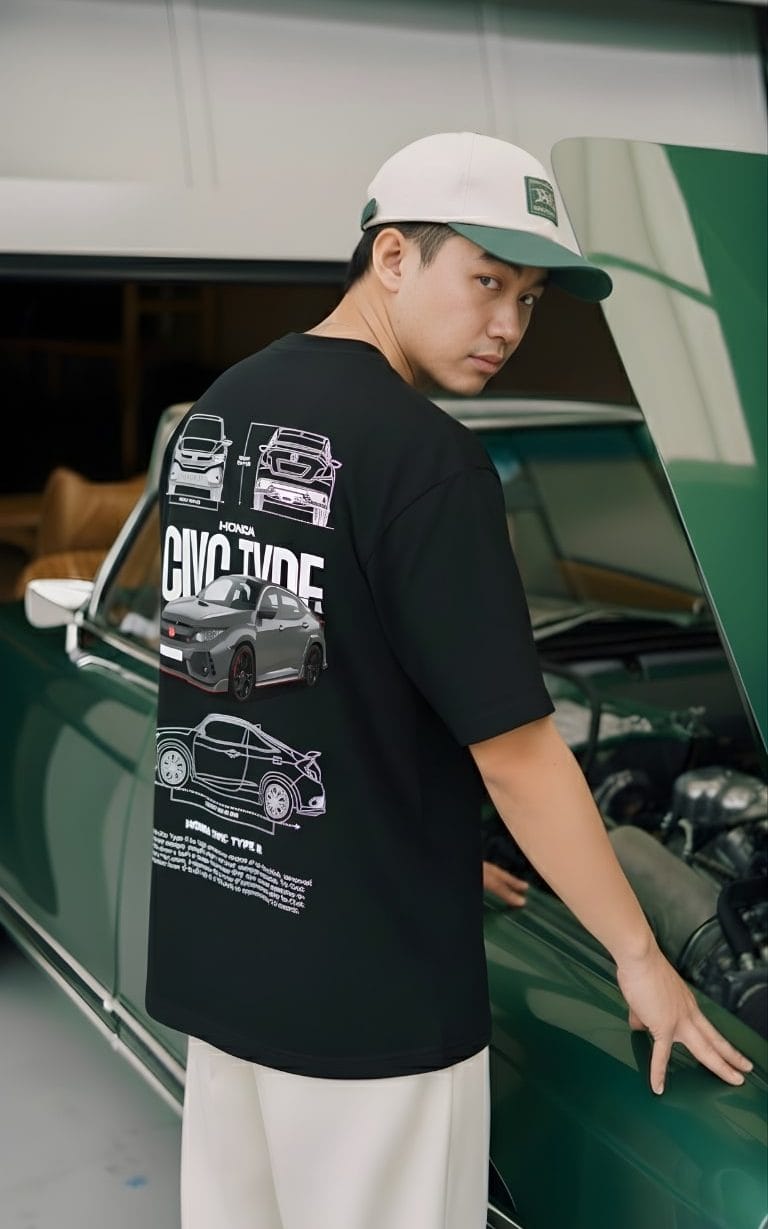 Alternative view of NORTH - Car Blueprint Series Tee